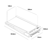 Zenith - Tapis Roulant Salvaspazio con inclinazione fissa 2,5HP max 6 Km/h con Display LCD e Altoparlanti Bluetooth