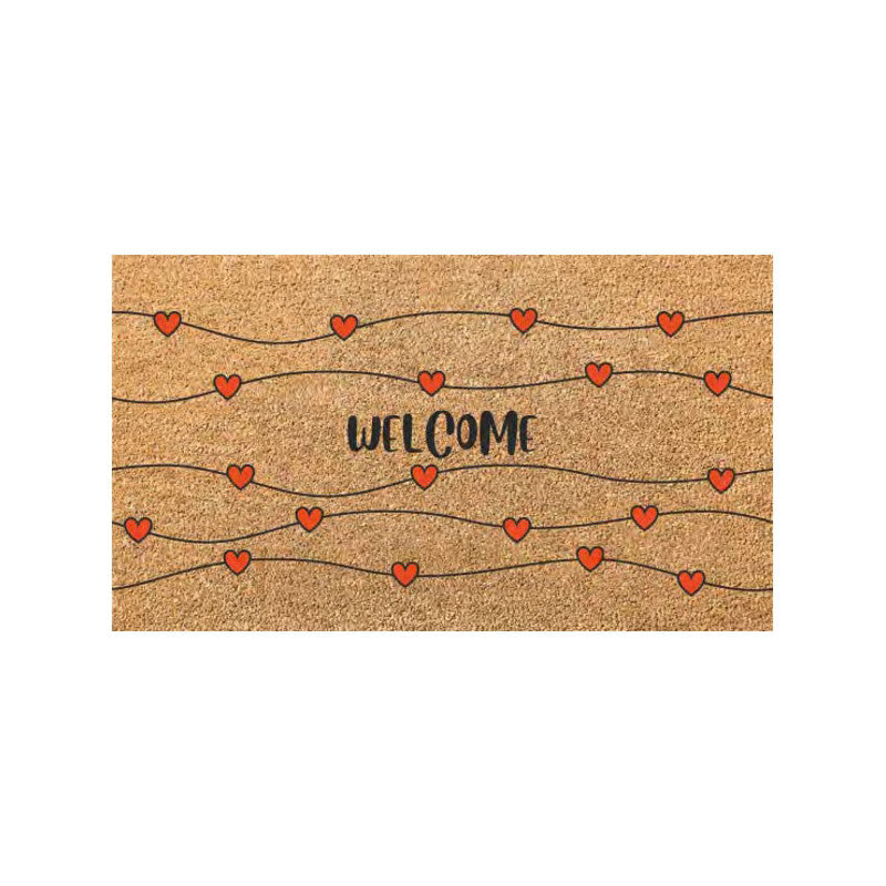Zerbino Cocco/Pvc Welcome Cuori Cm 40X 70 Xtra
