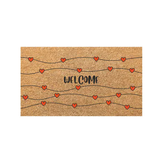 Zerbino Cocco/Pvc Welcome Cuori Cm 40X 70 Xtra