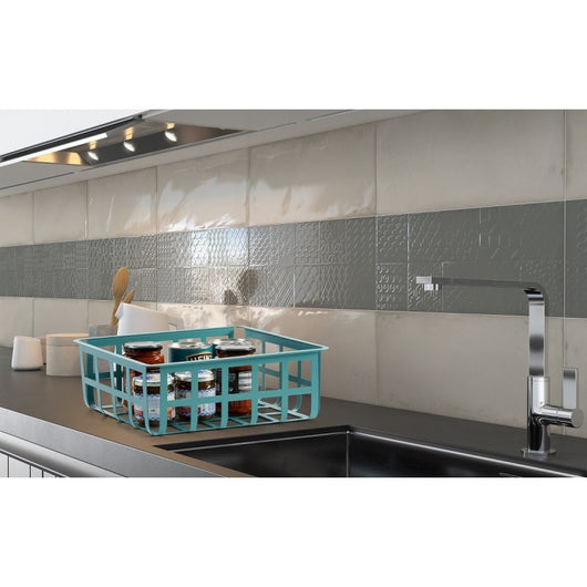 ZESTAS - Set di 2 cesti - dimensioni medie, celeste