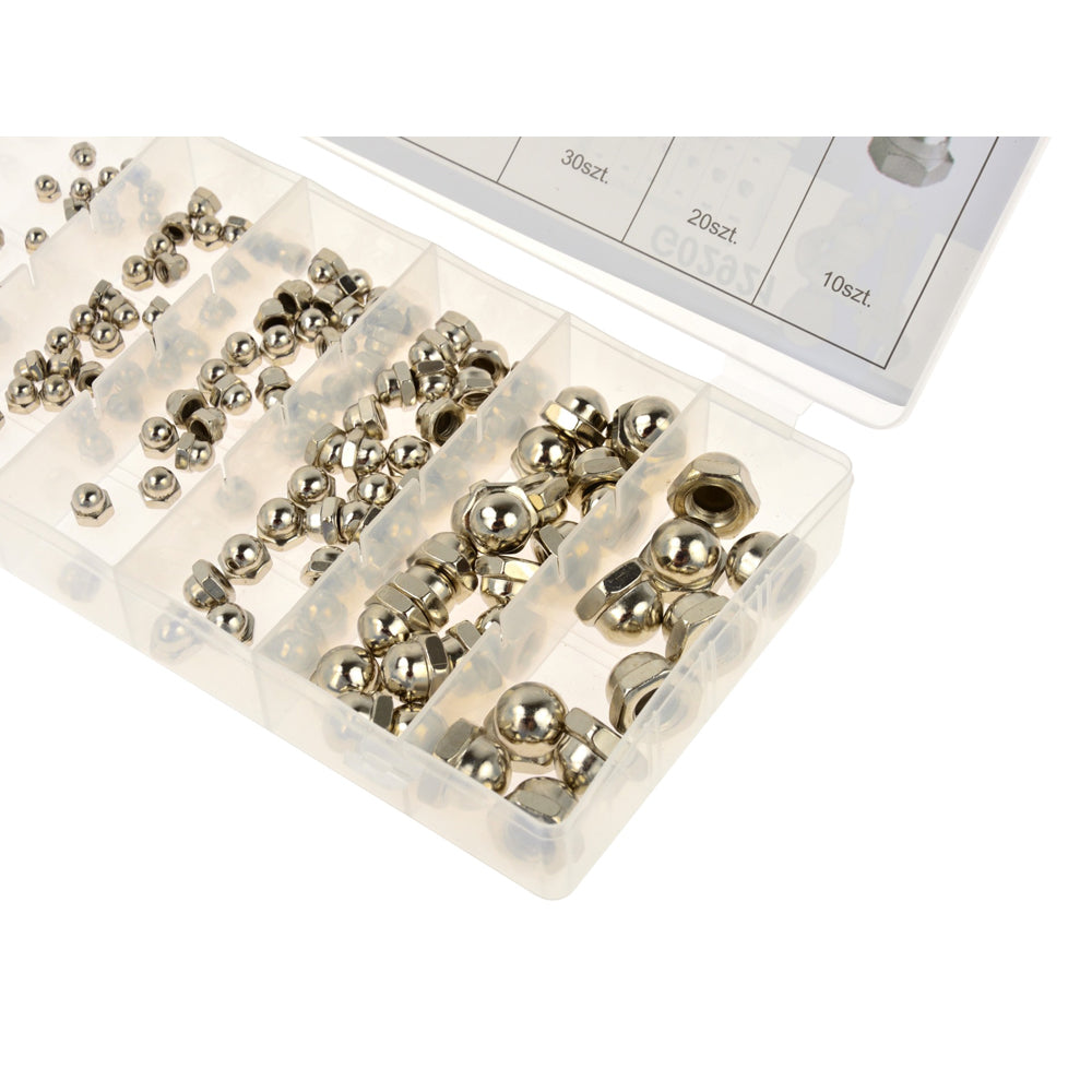 KIT SET ASSORTIMENTO DADI CIECHI A CAPPELLO CHIUSO DADO 150pz M3-10 GEKO G02921