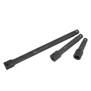 SET 9PZ PROLUNGHE BUSSOLE AD IMPATTO A PERCUSSIONE 1/4" - 3/8" - 1/2" CrV GEKO G10531