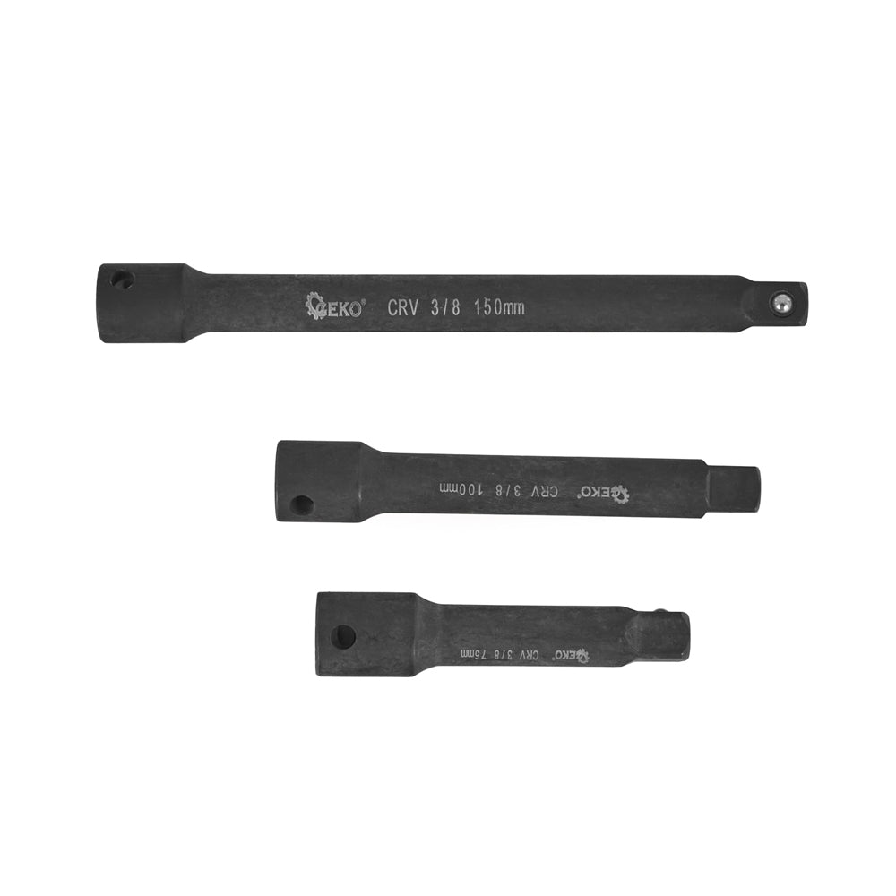 SET 9PZ PROLUNGHE BUSSOLE AD IMPATTO A PERCUSSIONE 1/4" - 3/8" - 1/2" CrV GEKO G10531