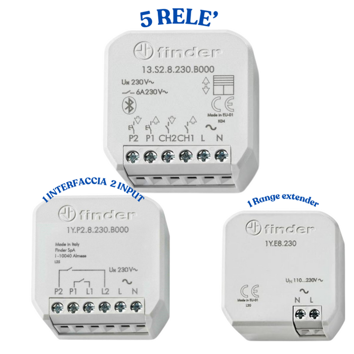 Kit automazione tapparelle yesly controlla fino a 5 tapparelle tende elettriche