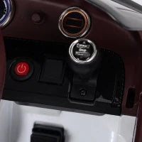 Macchina Elettrica per Bambini Bentley GT 6V, con Doppi Motori, Auto Elettrica per Bambini con Telecomando, Clacson, Suoni, Fari e 2 Portiere Apribili, 2.5-5 km/h, per 3-5 Anni, Bianco