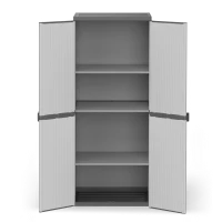 MONGARDI Armadio in Resina con Ripiani 2 Ante, (Interno/Esterno)  68x40x165