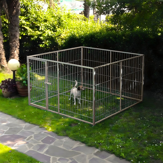 Box per cuccioli in rete con zincatura a caldo dimensioni 200x200xaltezza 120 cm