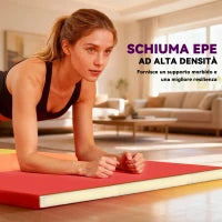 Tappetino Fitness per Palestra e Casa, 5 Pannelli Pieghevoli, 195x76x3cm