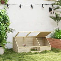 Box per tartarughe da esterno, design senza fondo, facile da aprire, Legno Naturale