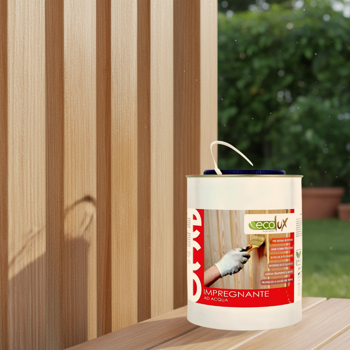 Ecolux impregnante fondo protettivo acrilico pigmentato noce chiaro per legno *** formato 2.5 lt, confezione 1