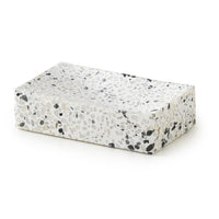 Portasapone d'appoggio in resina e pietre ZO11 Gedy serie ZOE Bianco/Nero