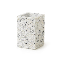 Portaspazzolini d' appoggio in resina e pietre ZO98 Gedy serie ZOE Bianco/Nero