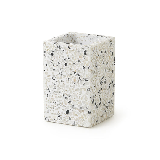 Portaspazzolini d' appoggio in resina e pietre ZO98 Gedy serie ZOE Bianco/Nero