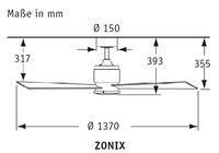 ZONIX 137, Ventilatore senza Luce, Fanimation