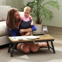 Supporto Monitor Inclinabile e Regolabile con Cassetto Laterale, in Legno, 83.5x33x23.5-34 cm, Rovere e Nero