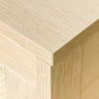 Comodino Moderno con Cassetto e Ripiano Inferiore Portaoggetti, in MDF, 40x40x48 cm, color Legno