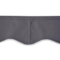 Telo di Ricambio per Tenda a Bracci Retrattile in Poliestere Anti UV da 3.6x3 m, Grigio