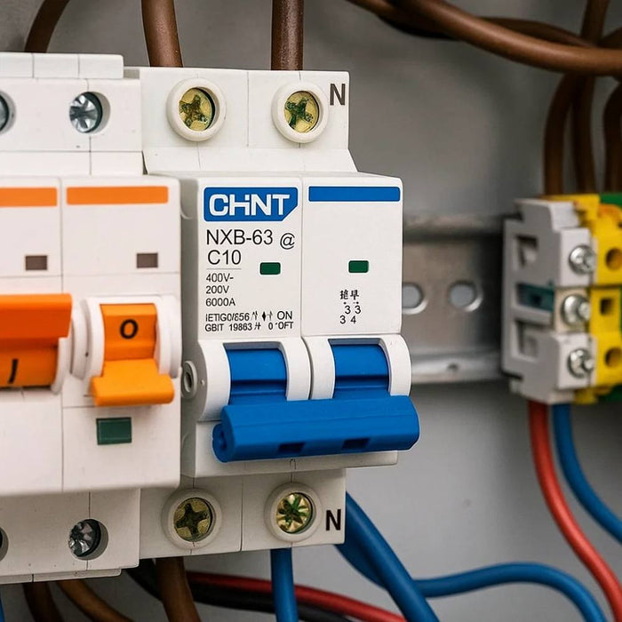 chint 296748 interruttore magnetotermico serie nxb-63s c10 1p+n 4,5ka