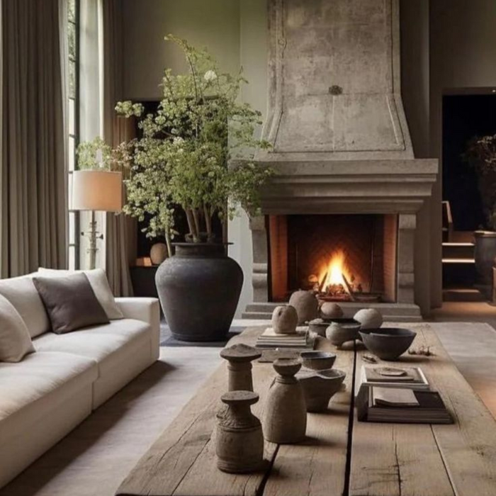 Camino legna prefabbricato refrattario focolare aperto m80 ref riscaldamento