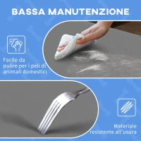 Brandina per Cani Piccoli Pieghevole per Interno ed Esterno, Metallo e Tessuto Oxford, 71x58x20 cm, Grigio