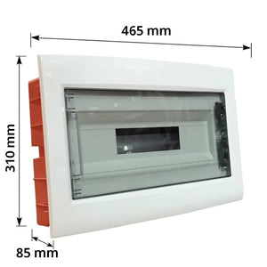 Gewiss centralini da incasso serie 40 cdi con porta fumé trasparente ip40 *** numero posti 18 moduli, confezione 1