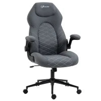 Sedia da Ufficio Ergonomica e Reclinabile ad Altezza Regolabile, 65.5x69.5x112-122 cm, Grigio Scuro