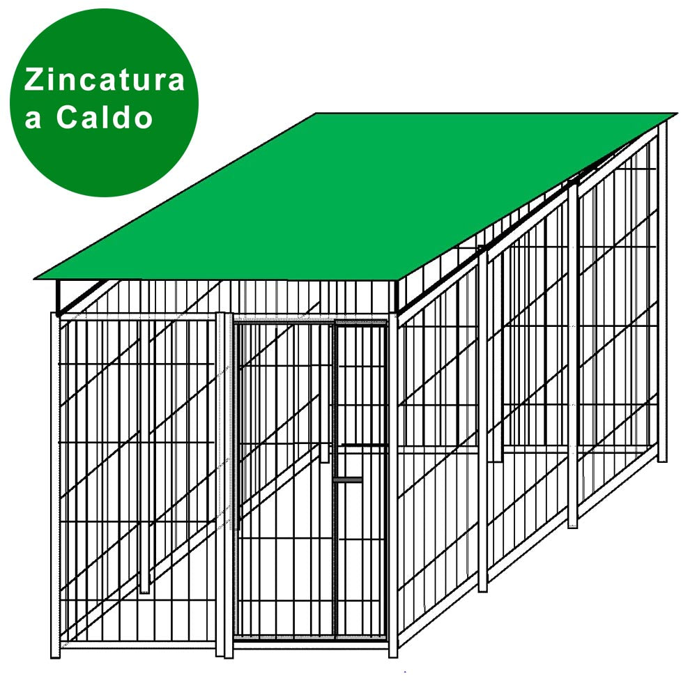 Box recinzione 3x2 metri coperto con zincatura a caldo per stoccaggio bombole