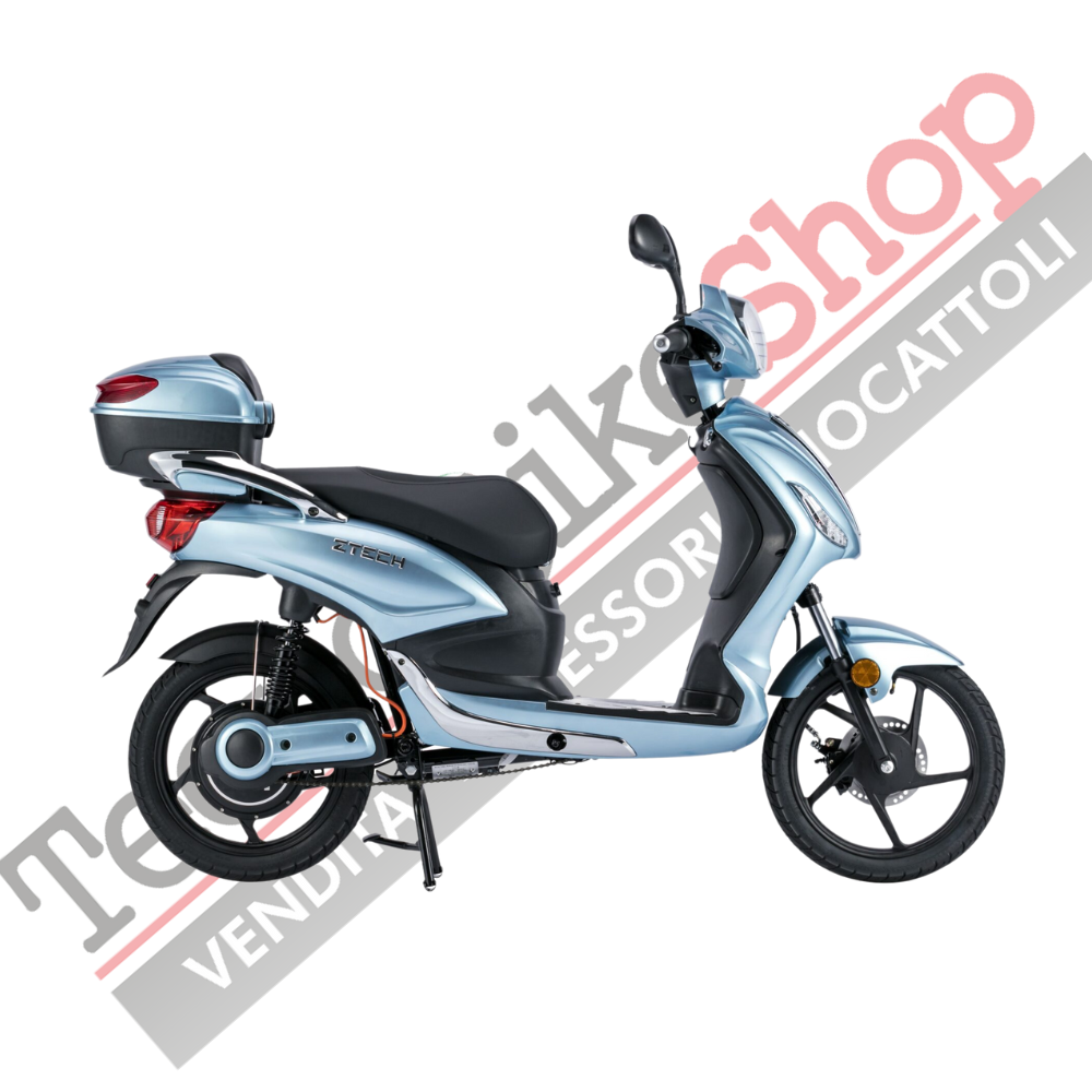 Bicicletta Elettrica Scooter Z-TECH  ZT-09-TDC 1000W 20Ah 48V Batteria Piombo-Silver/Grigio Metallizzato