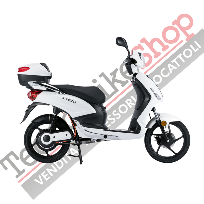 Bicicletta Elettrica Scooter Z-TECH  ZT-09-TDC 1000W 20Ah 48V Batteria Piombo-Bianco