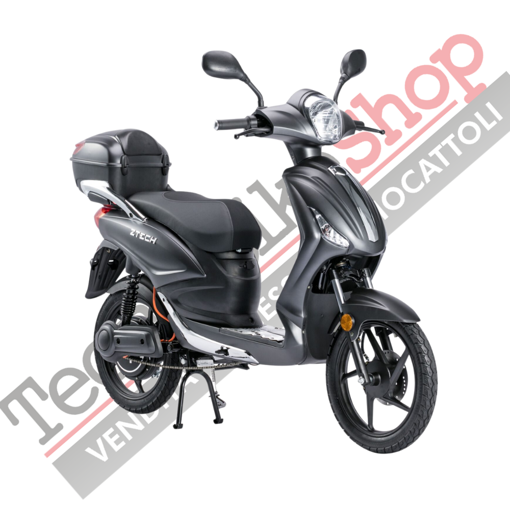 Bicicletta Elettrica Scooter Z-TECH  ZT-09-TDC 1000W 20Ah 48V Batteria Piombo-Nero Opaco Matt