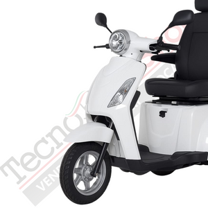Z-TECH ZT-15-C Trilux Plus – Scooter Elettrico 3 Ruote per Anziani e Disabili-Bianco
