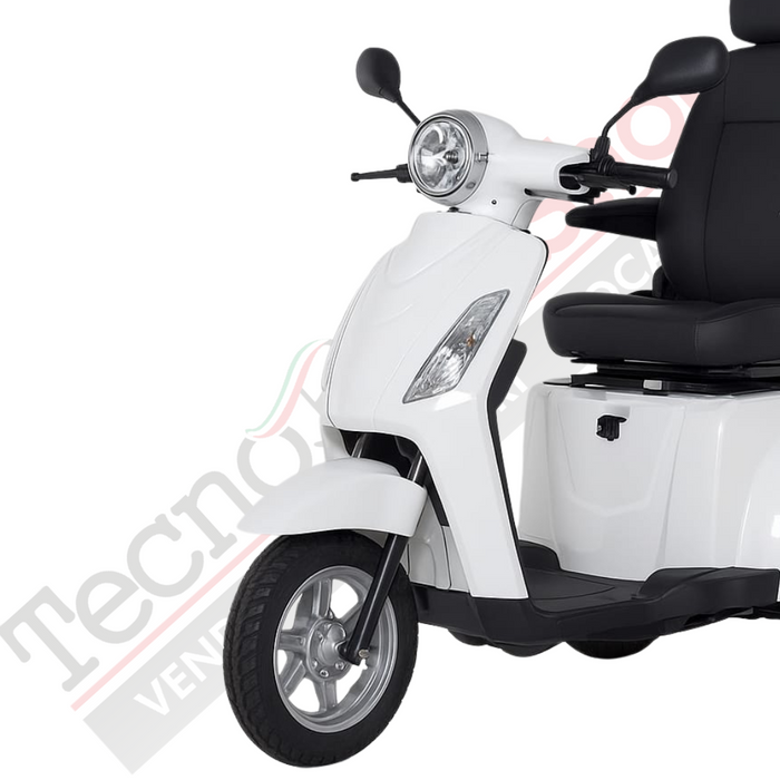 Z-TECH ZT-15-C Trilux Plus – Scooter Elettrico 3 Ruote per Anziani e Disabili-Bianco