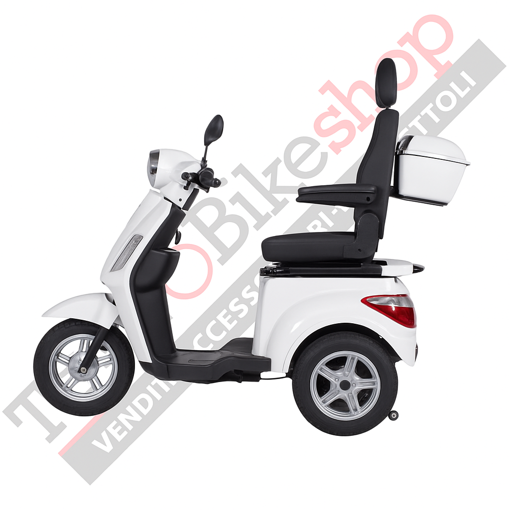Z-TECH ZT-15-C Trilux Plus – Scooter Elettrico 3 Ruote per Anziani e Disabili-Bianco