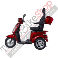 Z-TECH ZT-15-C Trilux Plus – Scooter Elettrico 3 Ruote per Anziani e Disabili-Rosso
