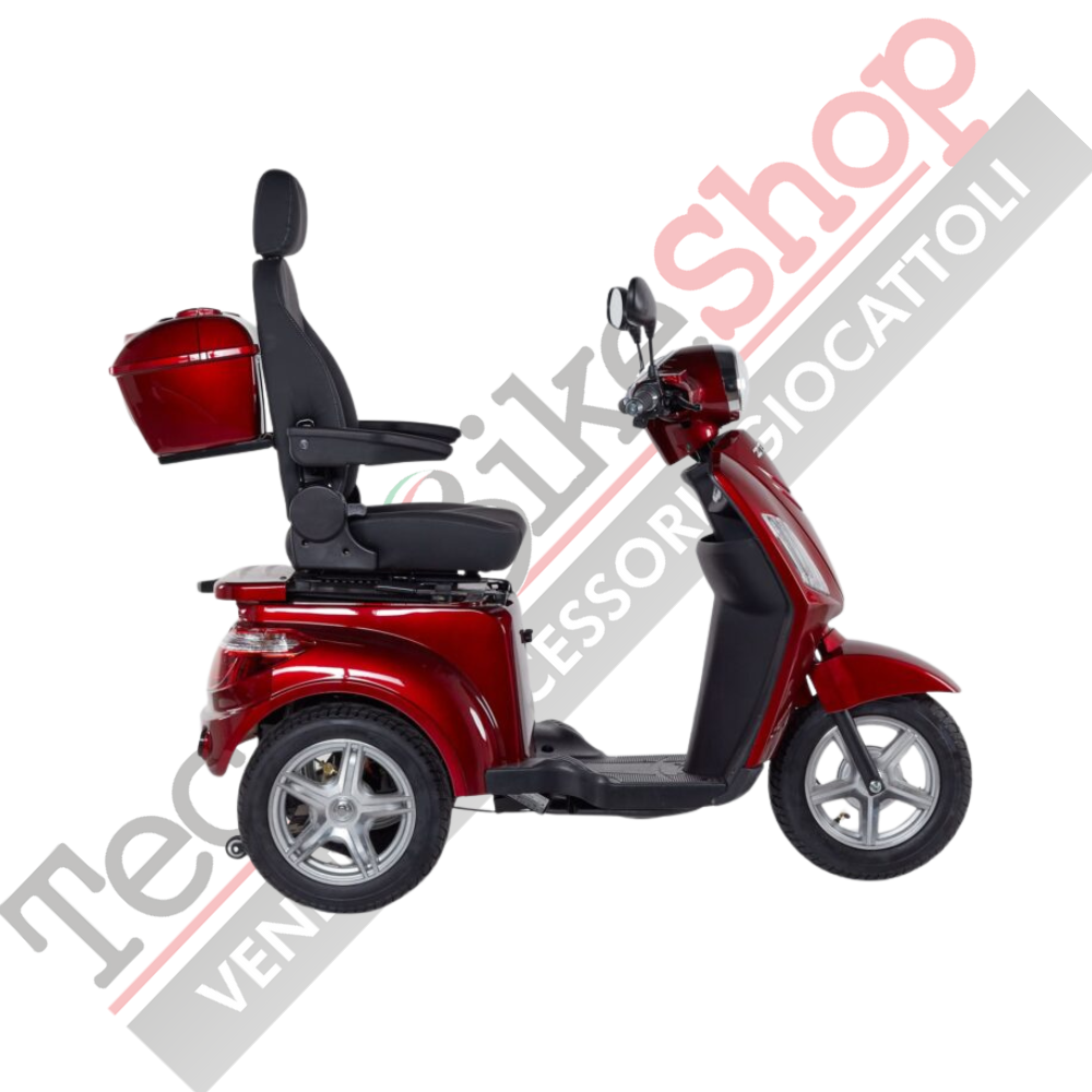 Z-TECH ZT-15-C Trilux Plus – Scooter Elettrico 3 Ruote per Anziani e Disabili-Rosso