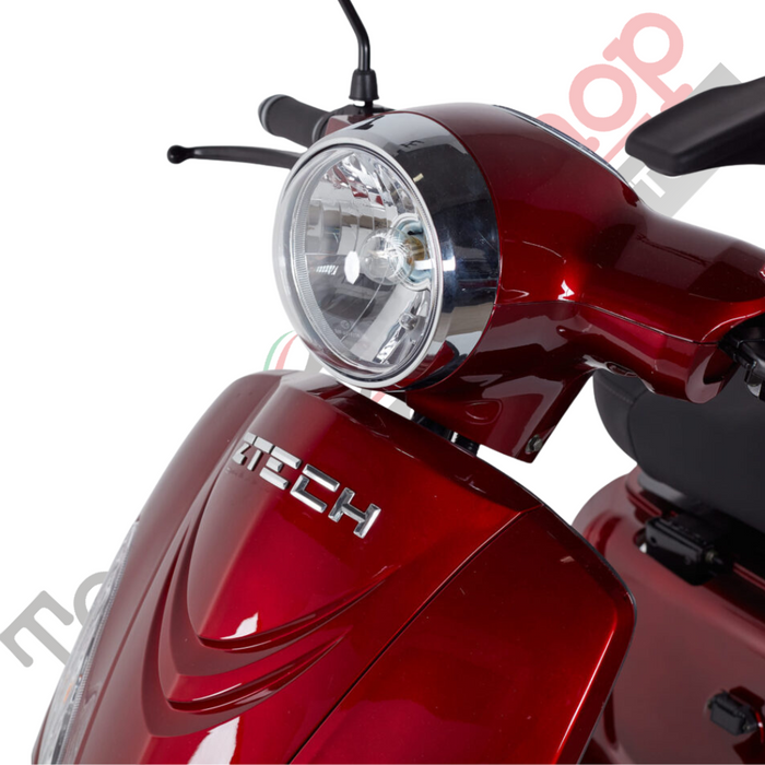Z-TECH ZT-15-C Trilux Plus – Scooter Elettrico 3 Ruote per Anziani e Disabili-Rosso