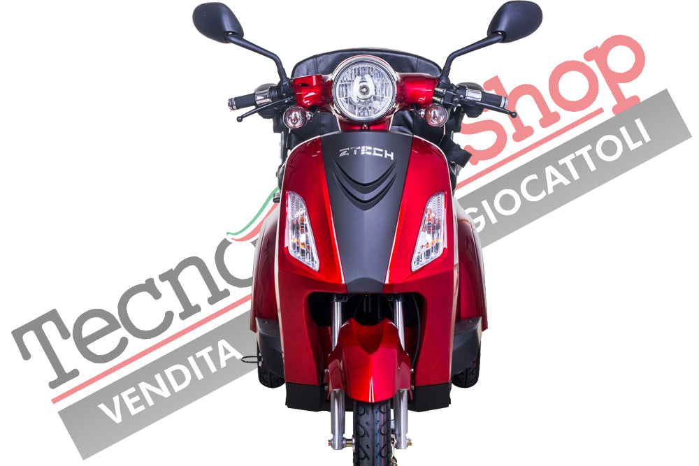 Scooter Z-TECH ZT-15-D "TRILUX PLUS" 3 RUOTE Differenziale per Disabili e Anziani -Rosso