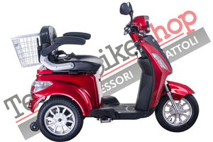 Scooter Z-TECH ZT-15-D "TRILUX PLUS" 3 RUOTE Differenziale per Disabili e Anziani -Rosso