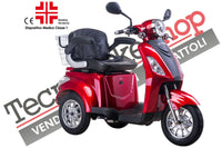 Scooter Z-TECH ZT-15-D "TRILUX PLUS" 3 RUOTE Differenziale per Disabili e Anziani -Rosso