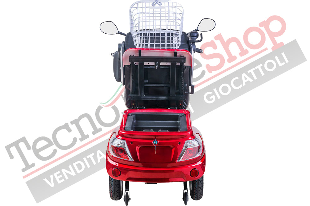 Scooter Z-TECH ZT-15-D "TRILUX PLUS" 3 RUOTE Differenziale per Disabili e Anziani -Rosso