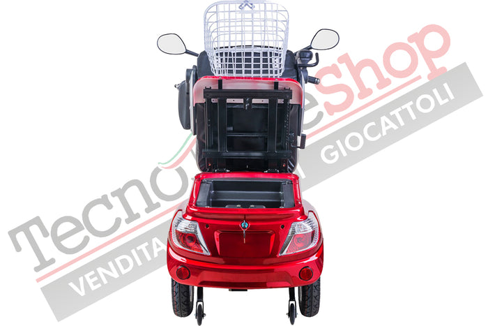 Scooter Z-TECH ZT-15-D "TRILUX PLUS" 3 RUOTE Differenziale per Disabili e Anziani -Rosso