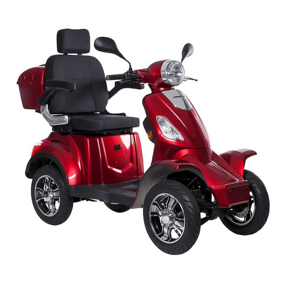 Scooter Elettrico Z-TECH ZT-19-M FASTER  4 Ruote per Disabili e Anziani  Batteria Piombo -Rosso