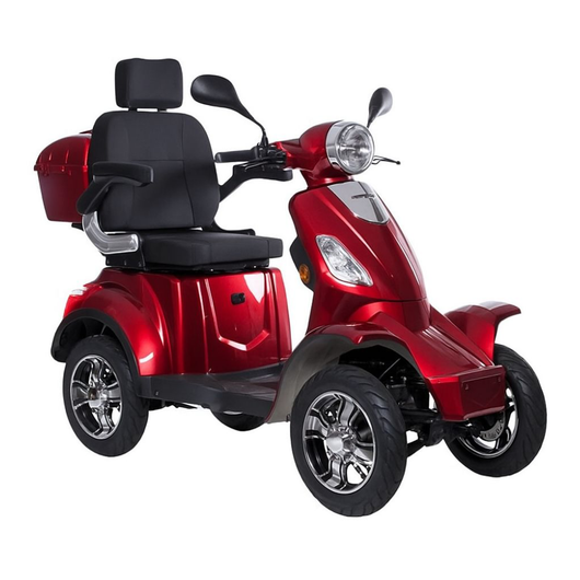 Scooter Elettrico Z-TECH ZT-19-M FASTER  4 Ruote per Disabili e Anziani  Batteria Piombo -Rosso