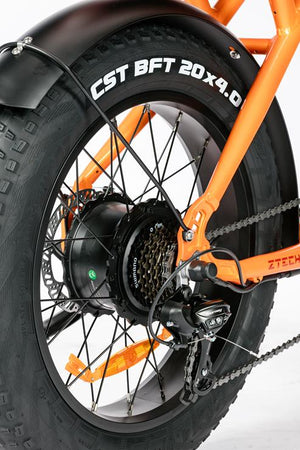 Bici Elettrica Z-Tech LEGACY 4.0  ZT-75B 48V 13Ah Batteria a Litio -Arancione