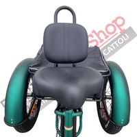 Triciclo Bicicletta Elettrica Z-TECH ZT-80-B "FAT TRIKE " 3 Ruote 24"/20" 250W 13 Ah 48V Batteria Litio -Verde