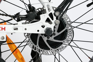 Bicicletta Elettrica Pieghevole Z-Tech ZT-89-E Folding Etna 250W 36V 10.4Ah Batteria Litio-Rosso