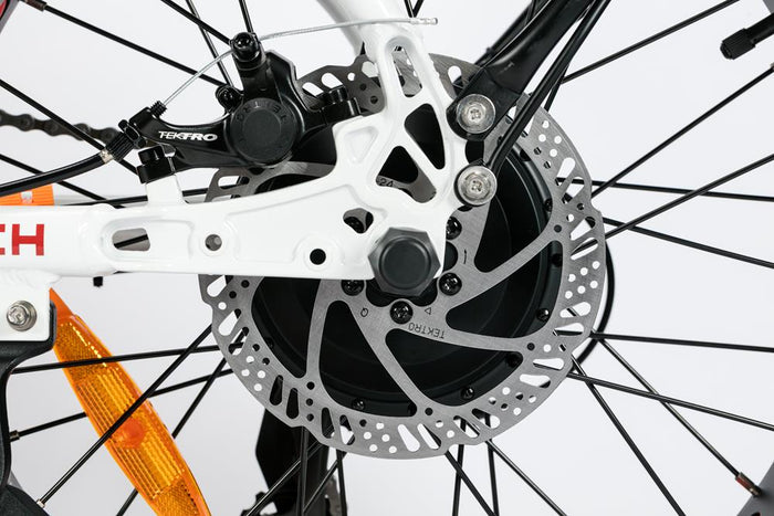 Bicicletta Elettrica Pieghevole Z-Tech ZT-89-E Folding Etna 250W 36V 10.4Ah Batteria Litio-Rosso