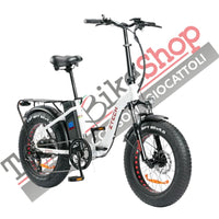 Bicicletta Elettrica Pieghevole Z-Tech ZT-89-E Folding Etna 250W 36V 10.4Ah Batteria Litio-Bianco