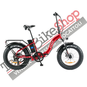 Bicicletta Elettrica Pieghevole Z-Tech ZT-89-E Folding Etna 250W 36V 10.4Ah Batteria Litio-Rosso