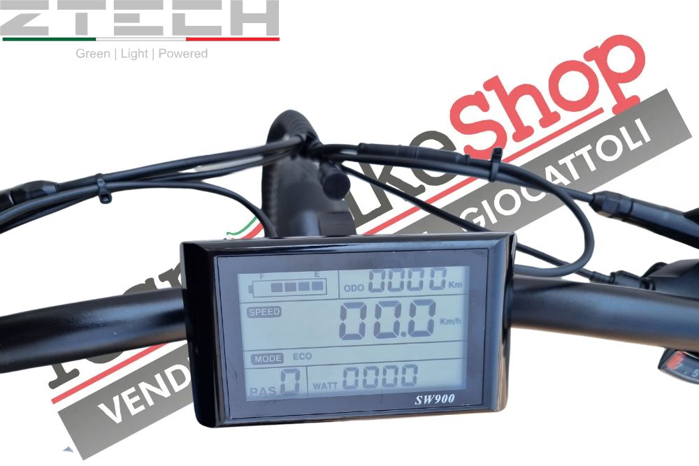 Bicicletta Elettrica Pieghevole Z-Tech ZT-89-E Folding Etna 250W 36V 10.4Ah Batteria Litio-Nero